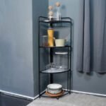 Organize kitchen essentials with our 4-tier corner shelf.