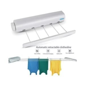 5-Rope Automatic Laundry Clothesline, Retractable Clothes Dryer