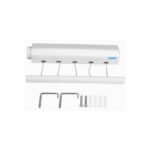 Easy installation of 5-rope laundry clothesline in baths, kitchens, and terraces.