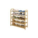 Bamboo Shoe Rack with 5 Shelves – Organize your shoe collection effortlessly.