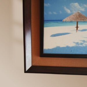 Beach View Portrait, Dual Border Frames on Canvas 44 x 54 cm