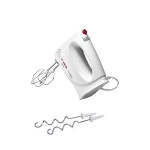 Bosch Hand Mixer, White with Whisk and Dough Hook