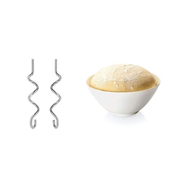 Bosch hand mixer beater attachment for dough and cookies, high-quality stainless steel.