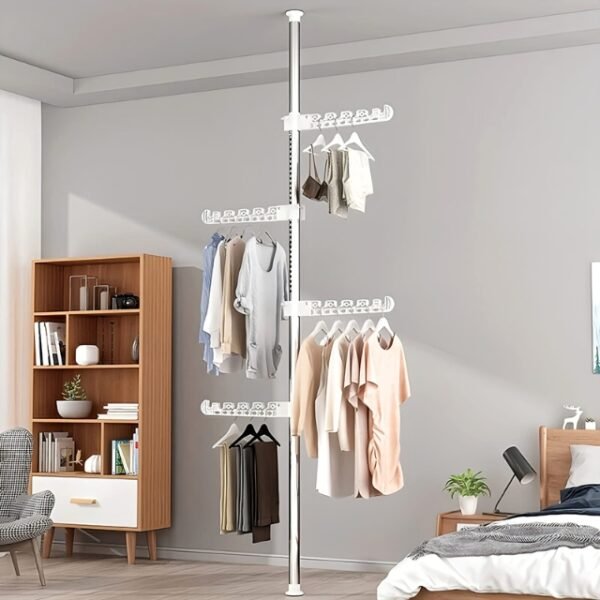 Stylish Clothes Hanging Rack with Stainless Telescopic Tube