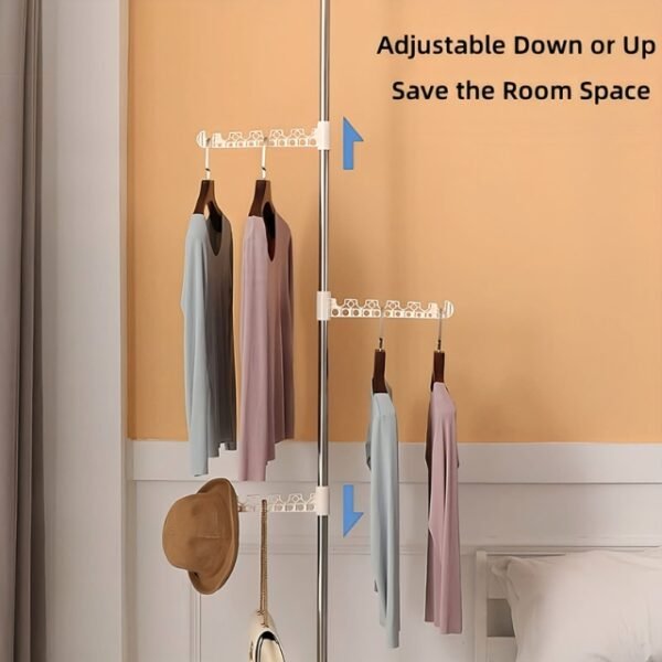 Space-Saving Clothes Hanging Rack