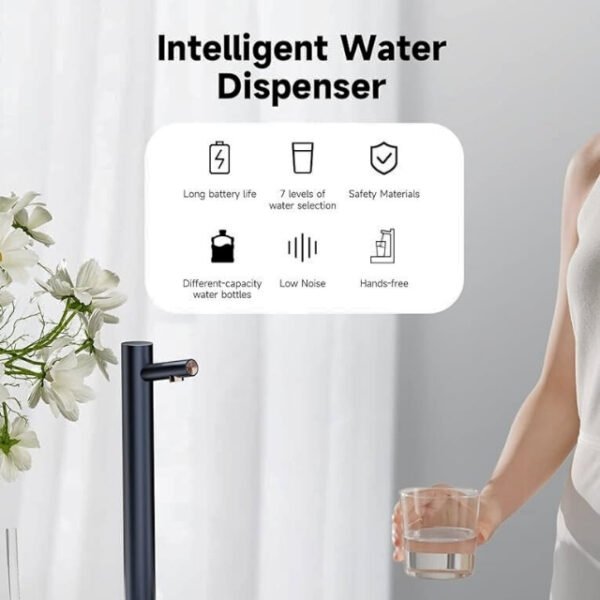 Intelligent Desktop Water Dispenser with low noise and hands-free design.