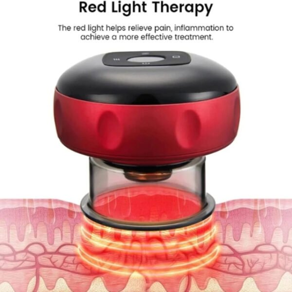 Red light therapy cupping massage instrument for effective pain relief.