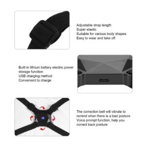 Induction Posture Corrector Belt with Vibrations, Voice Reminder