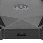 Induction posture corrector with USB charging cable.