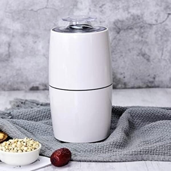 Jamaky Grinder in White on Kitchen Table.