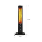 Modern Space-Friendly Kumtel Stand Heater – Dimensions: 114.5 x 40 cm.
