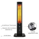 Control and Comfort: Kumtel Stand Heater with Adjustable Thermostat.