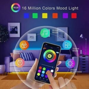 RGB LED Strip Lights, 5M Bluetooth with Remote