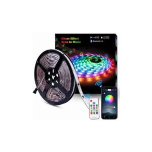 RGB LED Strip Lights, 5M Bluetooth with Remote