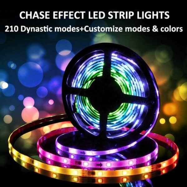 RGB LED strip with customizable mood modes for vibrant spaces.