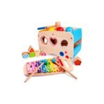 Rolimate Hammering & Pounding Toys with shape sorter and xylophone for kids.