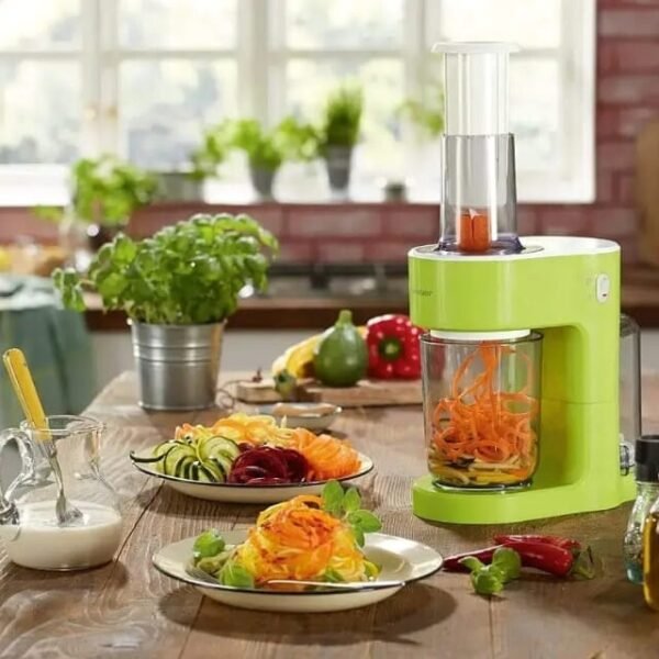 Silvercrest Spiral Slicer on Kitchen Counter - Ideal for Colorful Salads, Compact Size (25 x 37 H x W).