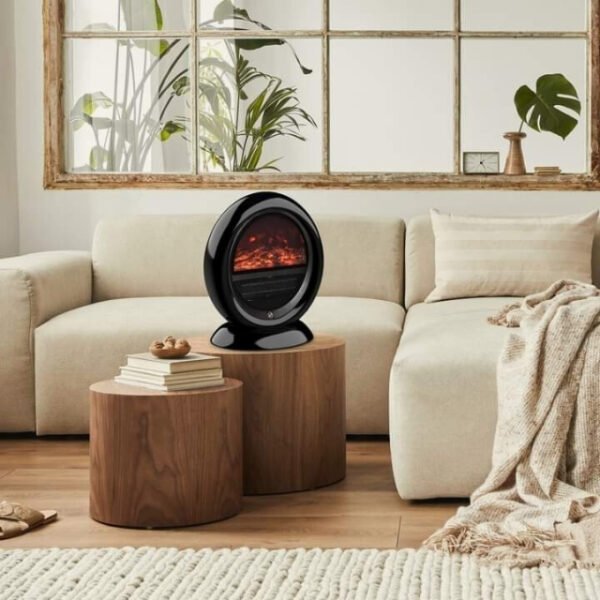 Black and stylish living room heater - Switch-On.