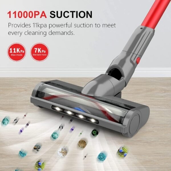 Powerful 450W motor, 11,000 PA suction - VCM Cordless Vacuum, your cleaning demands met!