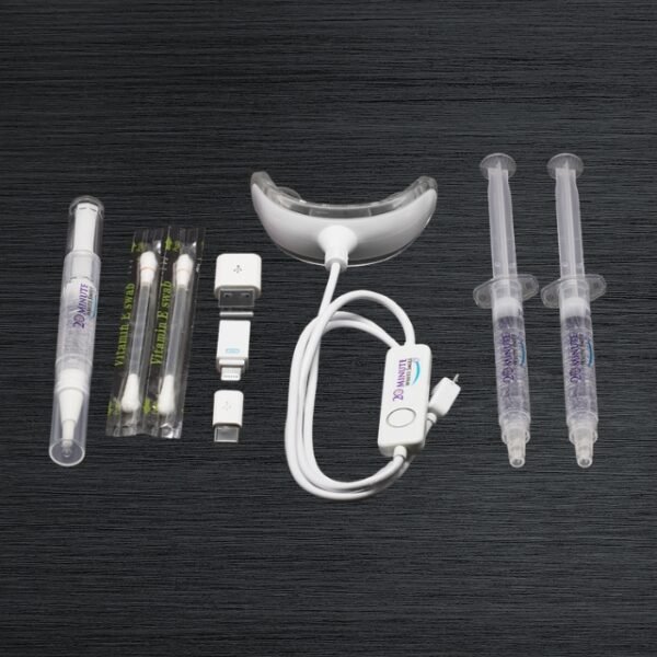 Professional Strength Formula for Enamel-Safe Teeth Whitening with our 20-Minute White Smile Kit