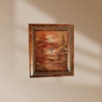 Cozy vibes – autumn home painting for wall décor with warm hues.
