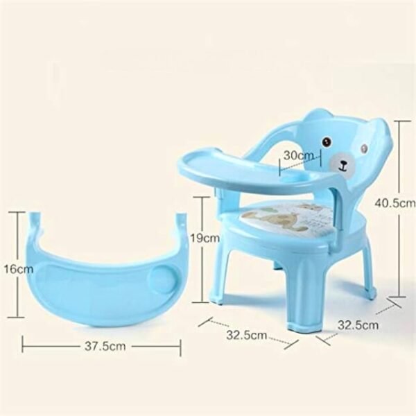 Baby high chair dimensions: 40.5 x 32.5 cm for easy portability.