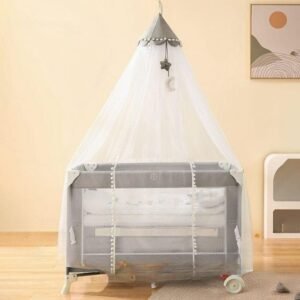 Baby Mosquito Net with Stand, Breathable Fabric for Bed