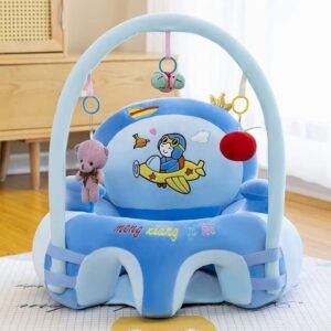 Baby Sitting Chair with Soft Cotton Backrest and Animal Shapes