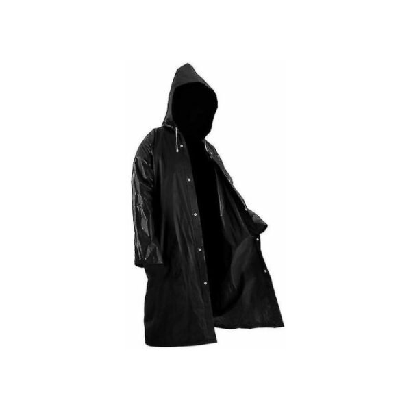 Eva Waterproof Raincoat – Stylish Unisex Black Hooded Slicker.