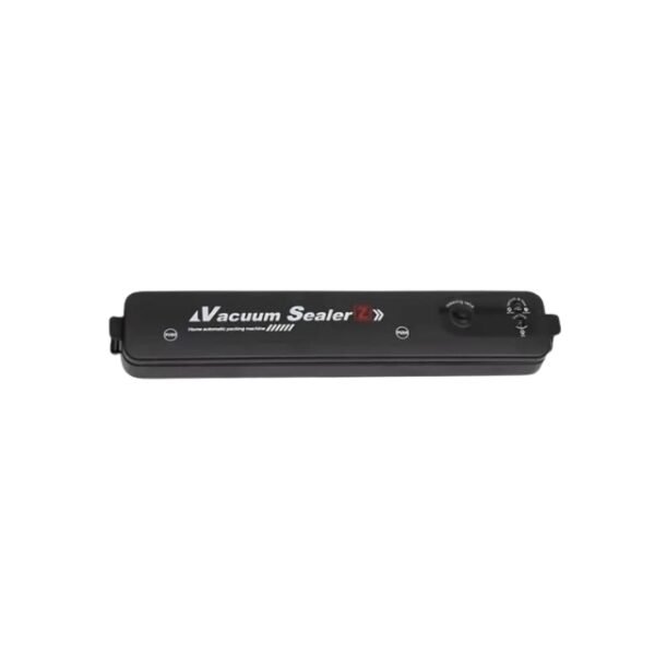 Compact black vacuum sealer, space-saving freshness at its best.