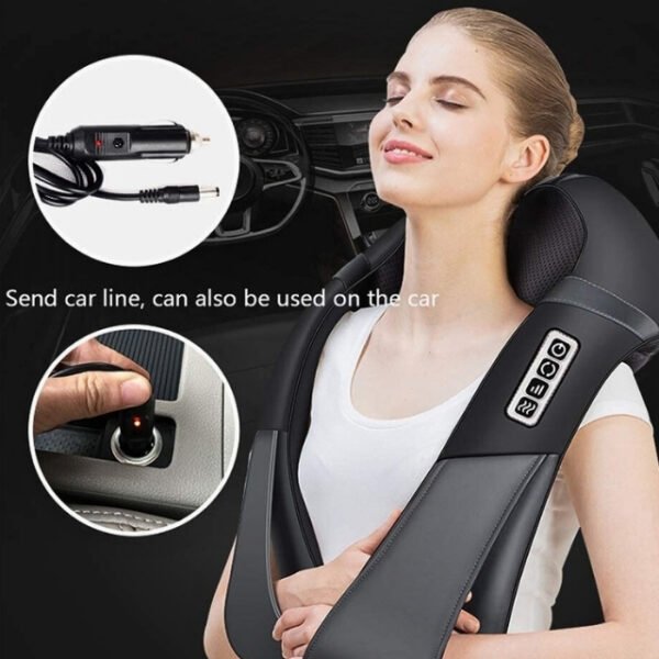 Ultimate Portability: Car-Plug Shiatsu Massage Belt.