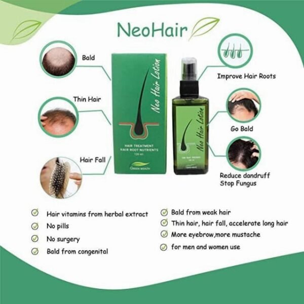 Combat Baldness and Hair Fall with Neo Hair Lotion - Improved Root Health.