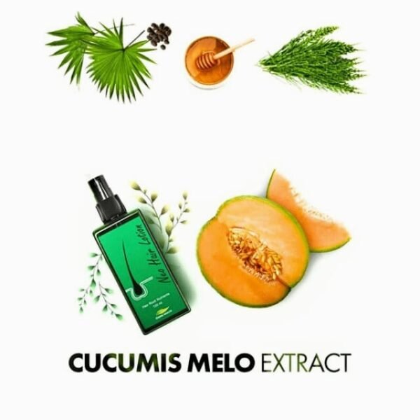 Natural Extracts in Neo Hair Lotion - Cantaloupe, White Ginseng, Palm Leaf, Saw Palmetto.