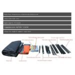 Detailed outdoor camping tent features with metal rods and inner tent.