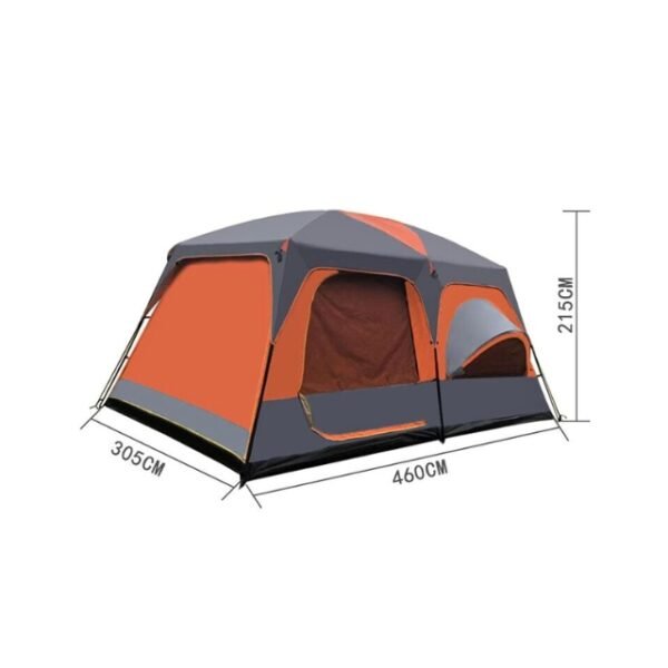 Generous measurements: 460 x 305 x 215 cm, 19.7 kg outdoor camping tent.