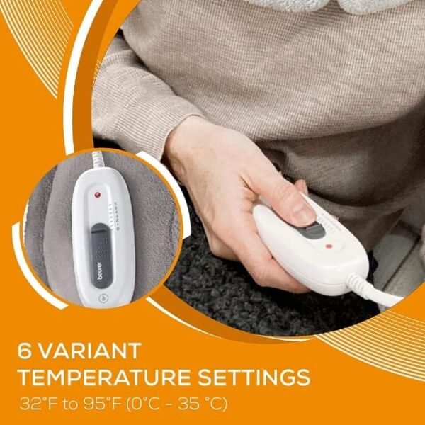 Sanitas massager with 6 temperature settings for deep relief.