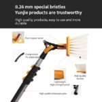 Durable telescopic handle for easy cleaning.