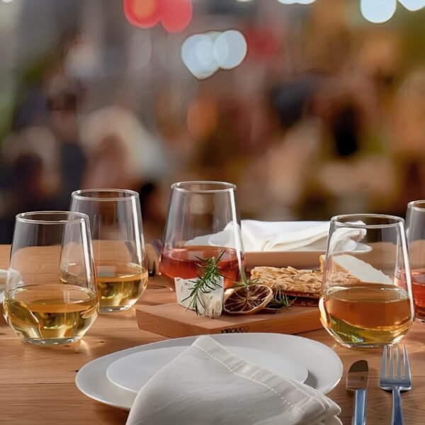 Glass Tumbler Set Adorning an Elegant Party Table.