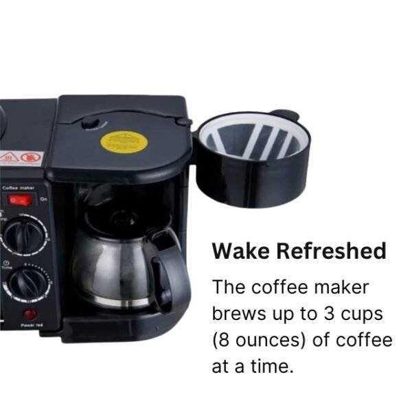 Coffee filter for 3 cups of Americano in 3-in-1 breakfast maker.