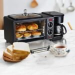 1050W 3-in-1 breakfast maker on kitchen counter.