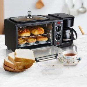 3-in-1 Breakfast Maker with Toaster, Griddle and Coffee Machine