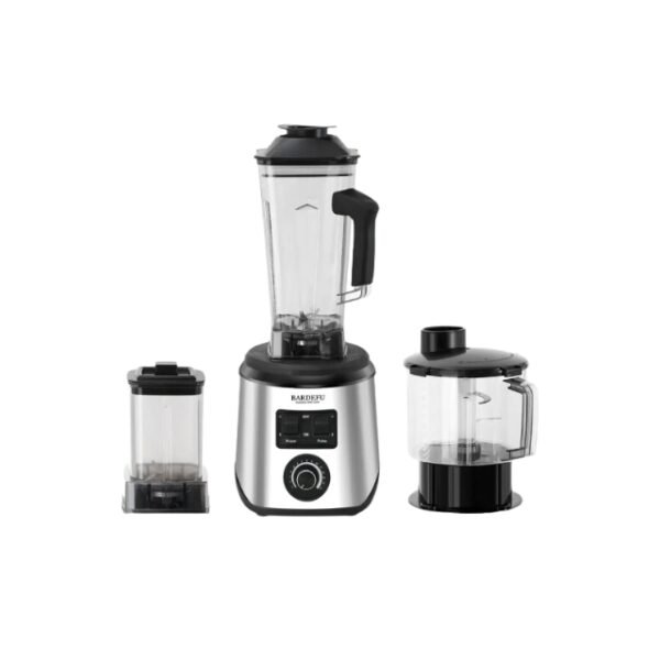 Bardefu 3-in-1 juice blender – a multifunctional marvel with grinder and chopper heads, ideal for all your mixing, chopping, and blending needs.