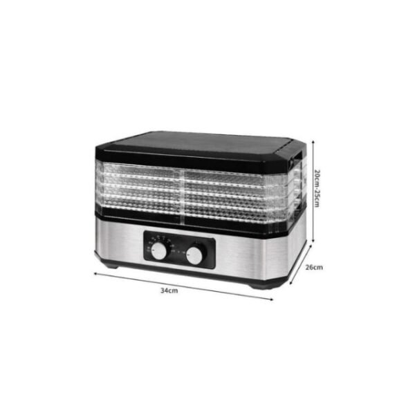 Compact 20 x 34 cm Dessini food dehydrator, perfect for kitchens, stores, and factories.