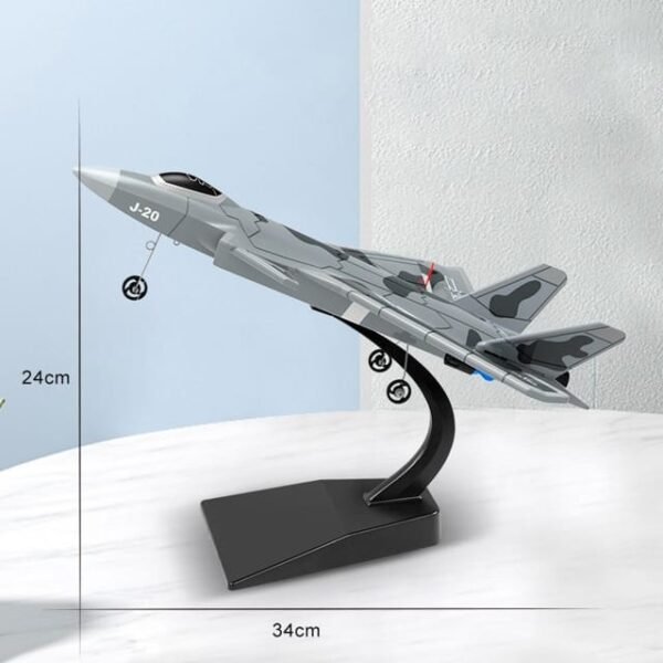 Portable Powerhouse: J-20 Fighter Jet Dimensions - 34 x 25.5 x 8.5 cm.