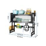 Medium and large sizes of 2-layer dish drying rack dimensions.