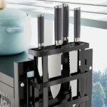 Securely hold stainless steel knives on our dish drying rack.