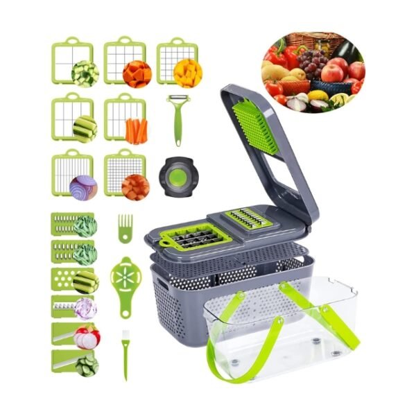 Practical 22-Piece Veggie Slicer Set for Hassle-free Salad Making