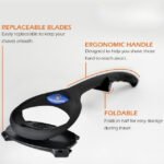 Back shaver blade with ergonomic handle & foldable design