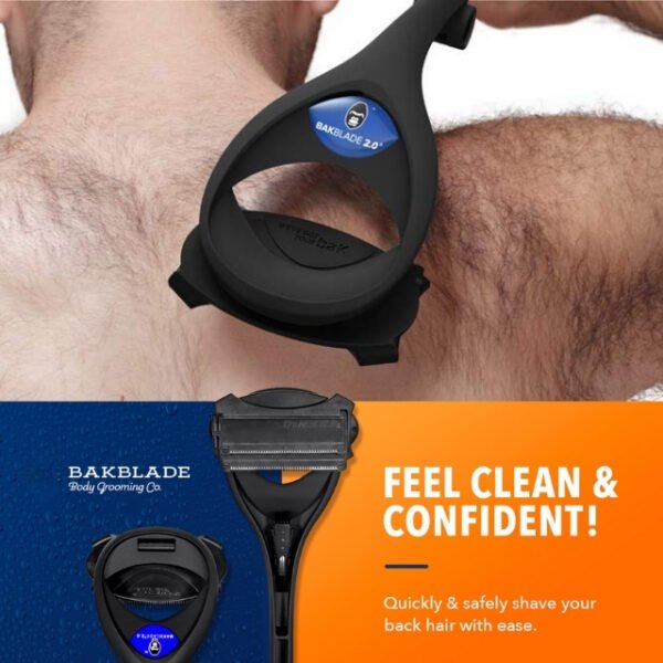 Back shaver blade with cutting-edge DryGlide technology