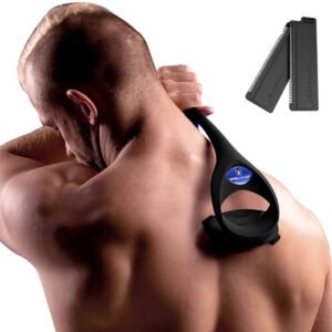 Back Shaver Blade for Men, Foldable Trimmer with 2 Blades